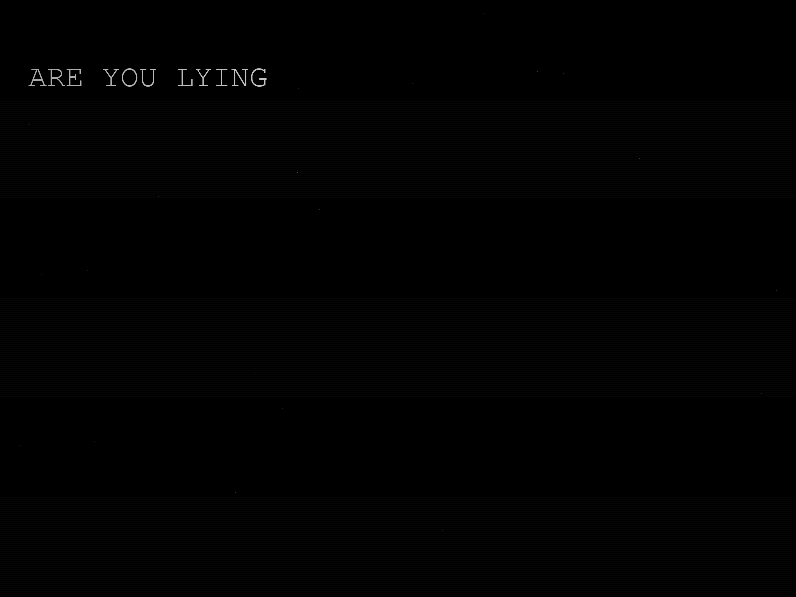 The Question Game v2.02 — a question still being typed out