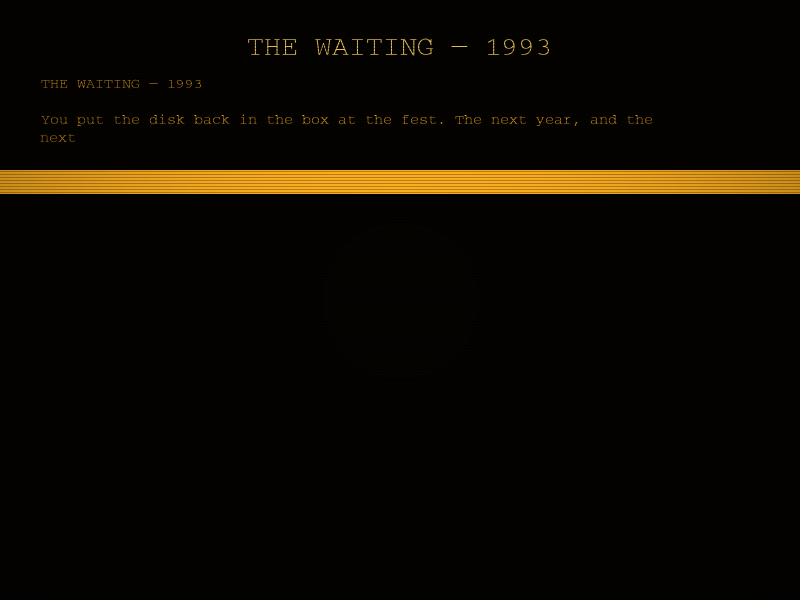 An ending screen
